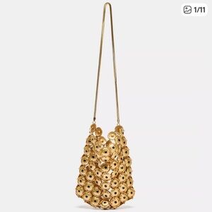 Zara Radiant Gold Disc Bag